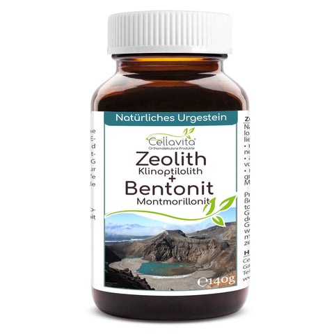 Natur Zeolith + Bentonit 140 g Pulver im Glas