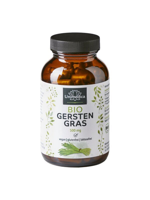 Bio Gerstengras - 3.000 mg pro Tagesdosis - 180 Kapseln