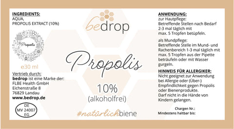 Propolis Tinktur mit Pipette (alkoholfrei & wasserlöslich) - 30ml