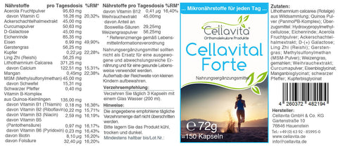 Cellavital® Forte Multi-Synergie für jeden Tag - 150 Kapseln im Glas