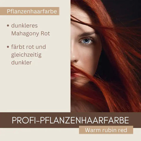 Professional Plant Hair Colour SET "Warm Rubin Red"
