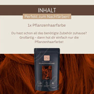 SET di tinture professionali per capelli vegetali "Rosso rubino caldo"