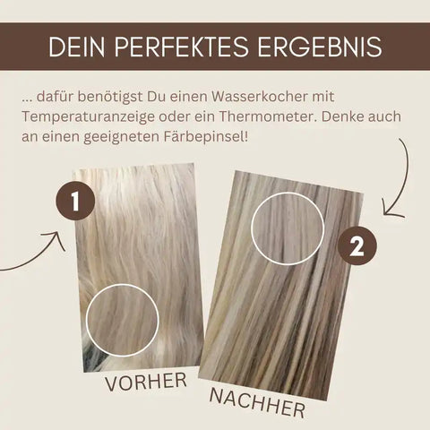 SET professionale per la colorazione vegetale dei capelli, impacco incolore per volume e lucentezza "cool shiny hair pack"