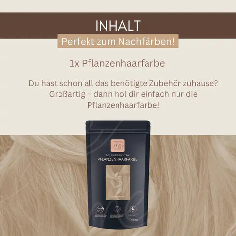 SET professionale per la colorazione vegetale dei capelli, impacco incolore per volume e lucentezza "cool shiny hair pack"
