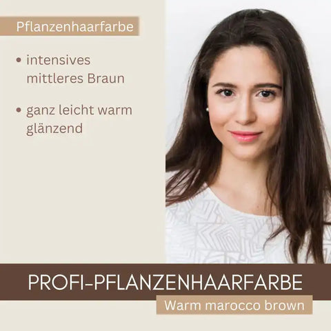 Kit colore per capelli vegetale professionale marrone caldo del Marocco "warm marocco brown"