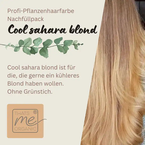 Professional Plant Hair Colour Cool Sahara Blond "Cool Sahara Blond in 2 Steps" 2 x 90 g Refill Packs