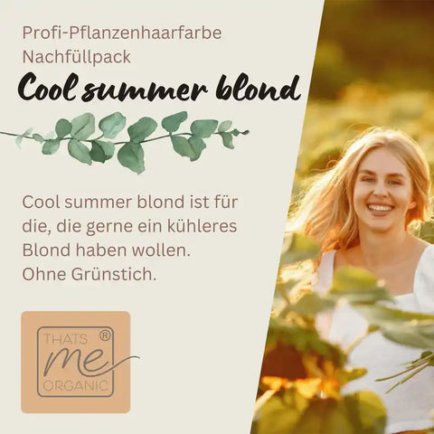 Professional Plant Hair Colour Cool Summer Blond "Cool Summer Blond in 2 Steps" 2 x 90 g Refill Packs