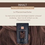 Profi-Pflanzenhaarfarbe SET "kühles mittleres Braun - cool middle brown"