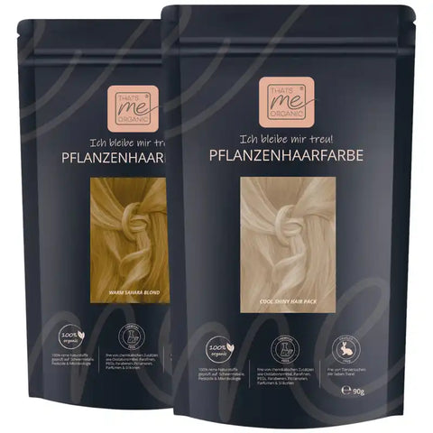 Professional Plant Hair Colour Cool Sahara Blond "Cool Sahara Blond in 2 Steps" 2 x 90 g Refill Packs
