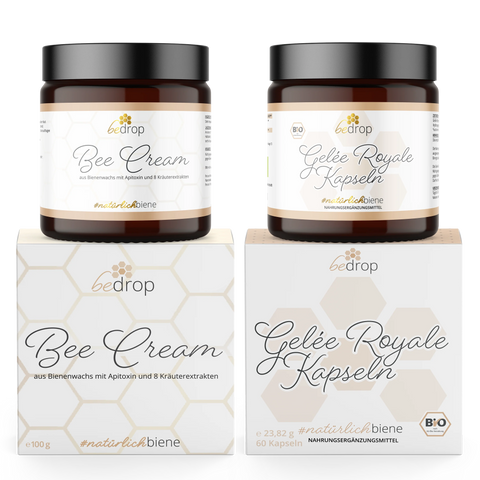 Anti-Aging-Set | Bee Cream (Bienengiftsalbe) + Gelée Royale Kapseln