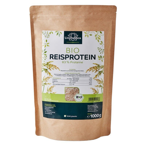 Bio Reisprotein - 83 % Proteine - 1000 g - natürliche Eiweissquelle