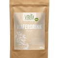 Bio Haferdrink Pulver 400g Vitanur Verpackung, brauner Beutel mit Hafermotiv und Label