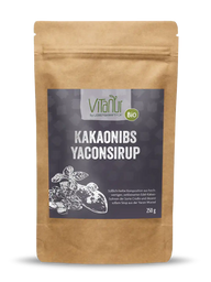 Scaglie di cacao biologiche sciroppo di yacon