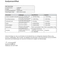 Analysenzertifikat Bio Yacon Sirup, Laborbericht mit Prüfdaten und LebensKraftPur Logo