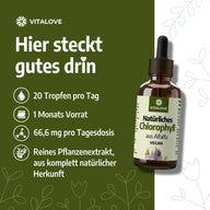 Chlorophyll Tropfen (natürlich aus Alfalfa) – 50 ml