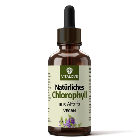 Chlorophyll Tropfen - aus Alfalfa - 66,6 mg pro Tagesdosis - 50ml