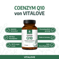 VITALOVE Coenzym Q10 Kapseln mit Maca Wurzelpulver, Braunglasdose, deutschsprachige Vorteile