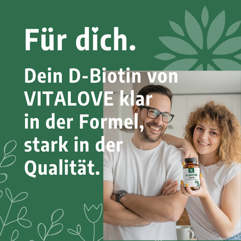 Biotin Kapseln - Vitamin B7 - 180 Stück