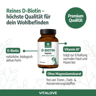 Biotina Capsule (Vitamina B7) – 180 capsule