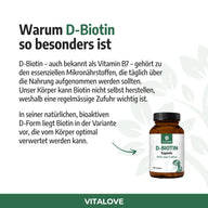Biotina Capsule (Vitamina B7) – 180 capsule