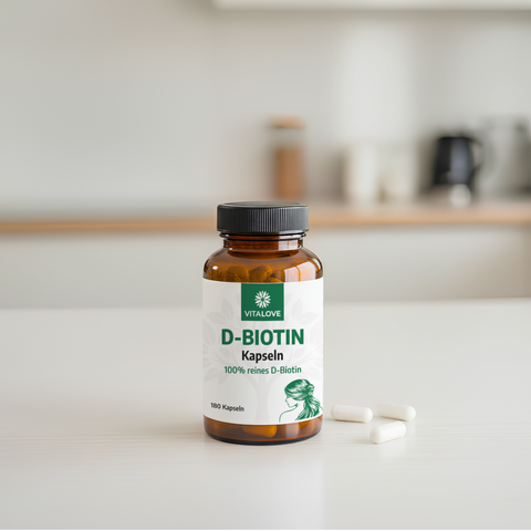 Biotin Kapseln - Vitamin B7 - 180 Stück