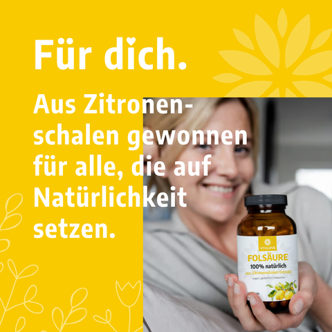 Folsäure - aus Zitronenschalen Extrakt  - 180 Kapseln (vegan)