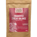 Vitanur Frauentee Zyklus Balance Teemischung 100g im braunen Standbeutel, florales Etikett