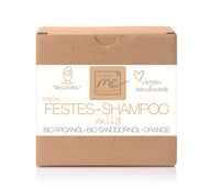 Festes Shampoo mild von THAT'S ME ORGANIC, veganes Bio-Arganöl-Sanddornöl-Orange, Kartonverpackung