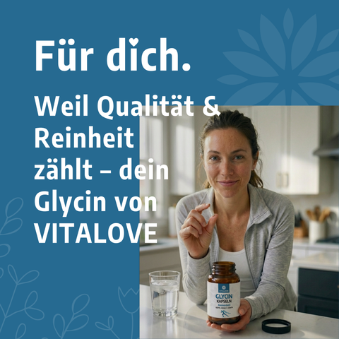 Glycin Kapseln – 100% reines L-Glycin (180 Kapseln)