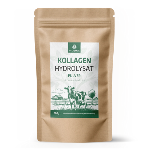 Kollagen Hydrolysat Pulver - Kollagenprotein - aus zertifizierter Weidehaltung - 500 g