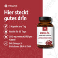 Vitalove Krillöl 100 Kapseln Dose, rote Softgelkapseln, Omega-3, Nahrungsergänzung
