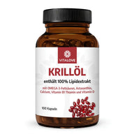 VITALOVE Krillöl Kapseln Dose, Omega-3-Fettsäuren, 100 Kapseln, Nahrungsergänzung