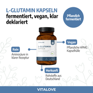 L-Glutammina capsule – fermentazione vegetale – 120 capsule