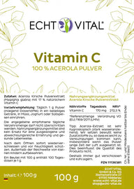 Vitamine C - Sachet de 100 g de poudre
