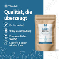 VITALOVE MSM Pulver – feines Kristallpulver