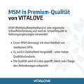 MSM Pulver 99,9 % Reinheit – Inhaltsstoffe