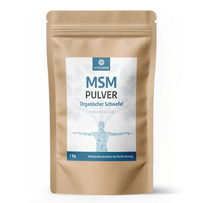 MSM en poudre – Soufre organique (99,9 % pur) – 1 kg