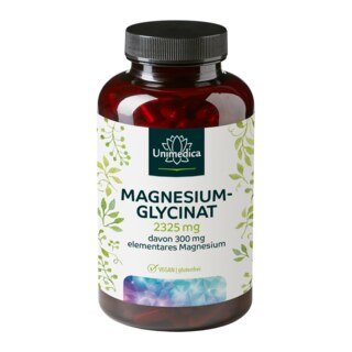 Glycinate de magnésium - avec 100 mg de magnésium pur - 180 gélules