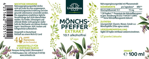 Mönchspfeffer - flüssiger Pflanzenextrakt - alkoholfrei - 100 ml