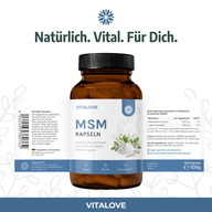 MSM capsule da 1000 mg di MSM puro – 180 capsule