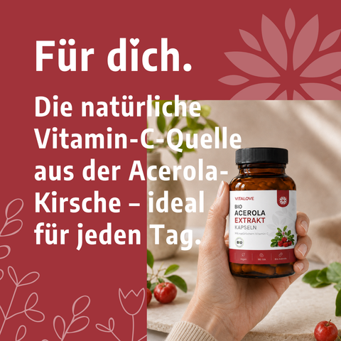 Vitalove Bio Acerola – natürliche Vitamin-C-Quelle aus der Acerola-Kirsche