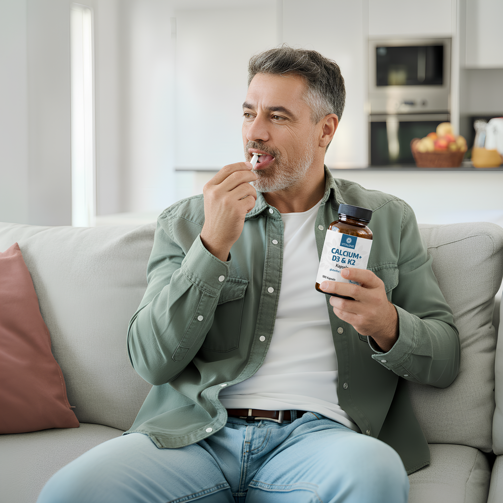 Natürliches Calcium + D3 & K2 - 180 Kapseln