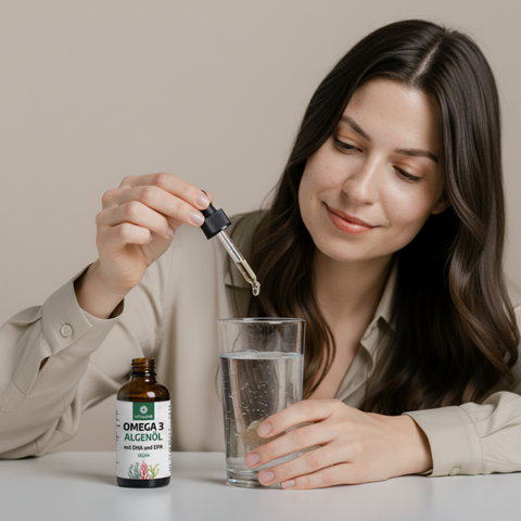Omega 3 Algenöl Tropfen - mit DHA und EPA - Vegan - 30ml