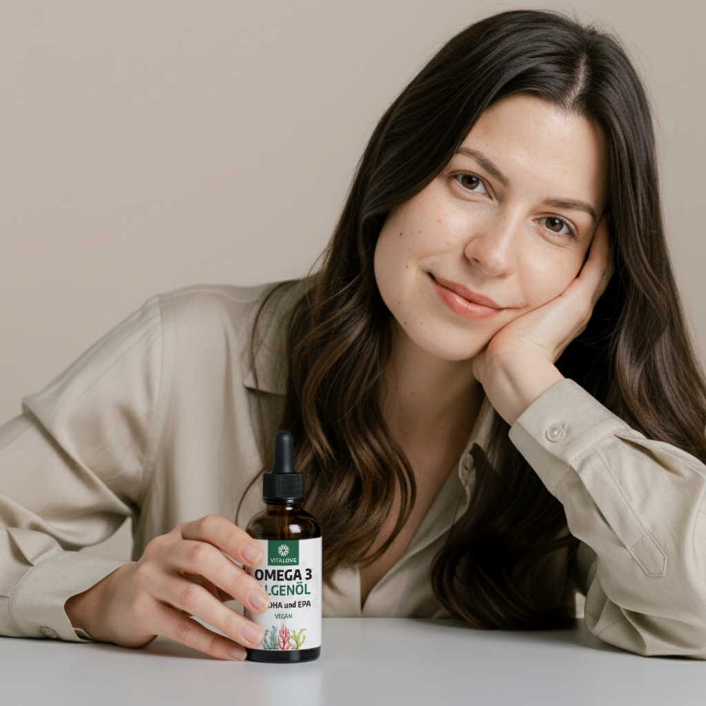 Omega 3 Algenöl Tropfen - mit DHA und EPA - Vegan - 30ml