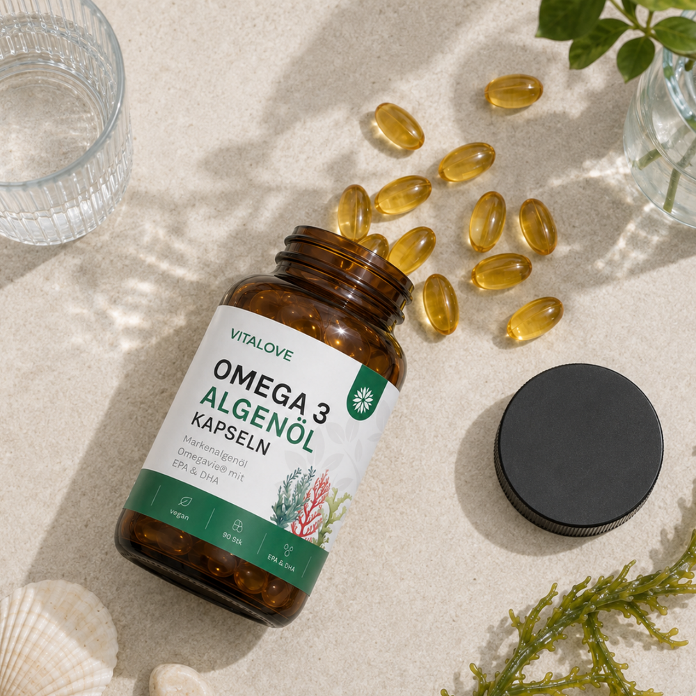 Omega 3 Algenöl Kapseln mit EPA und DHA – 90 Kapseln