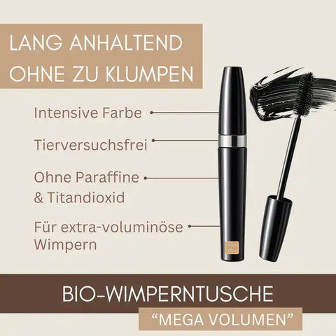 Organic Mascara "Mega Volume Mascara" for Extra Voluminous Lashes | Mascara | Natural Cosmetics