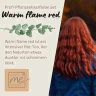 Profi-Pflanzenhaarfarbe Set Warm flame red, rote gewellte Haare, Naturhaarfarbe, Rückansicht
