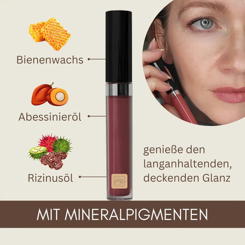 Organic Lip Gloss Shiny Pink + Shiny Nude - Caring, Covering + Cruelty-Free | Natural Cosmetics