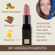 Rouge à lèvres bio – 6 couleurs, végétalien, non testé sur les animaux + sans dioxyde de titane – longue tenue + nourrissant