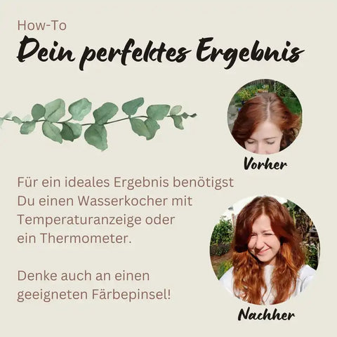 Tinta professionale per capelli vegetale SET rame caldo "warm copper brown"